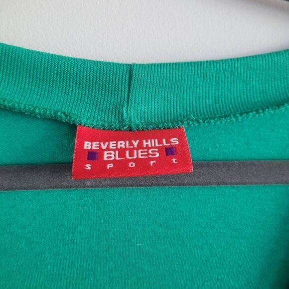 Vintage kelly green mens button front cardigan preppy pockets maximalist kidcore - Picture 3 of 10